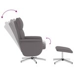 vidaXL Fauteuil inclinable de massage avec repose-pied gris similicuir