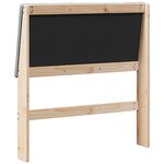vidaXL Tête de lit capitonnée Gris clair 90 cm Pin massif
