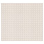 vidaXL Couverture lestée Crème clair 200x225 cm 9 kg Tissu
