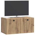 vidaXL Meuble TV mural 59 5 x 31 x 30 cm Chêne artisanal