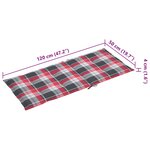 vidaXL Chaise à bascule avec coussin Bambou