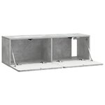 vidaXL Meuble TV mural 98 x 31 x 30 cm Gris béton Bois d'ingénierie