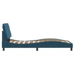 vidaXL Cadre de lit avec tête de lit bleu 90x200 cm velours