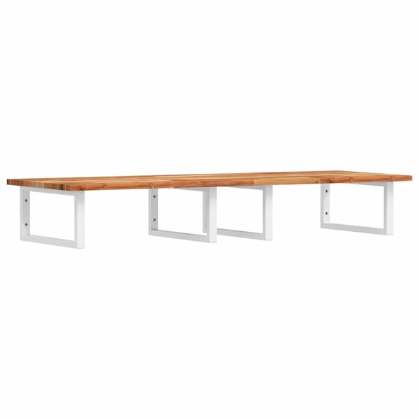 vidaXL Étagère de vasque murale acier et bois massif d'acacia