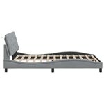 vidaXL Cadre de lit avec LED sans matelas gris clair 140x190 cm tissu