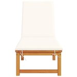 vidaXL Transat 1-personne Marron 53 x 202 x 89cm Bois d'acacia massif