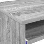 vidaXL Bureau avec étagère Gris 77 5 x 43 x 79 cm Bois d'ingénierie