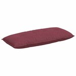vidaXL Coussin de Dos Bordeaux 120 x 19 x 50 cm tissu