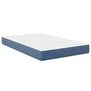vidaXL Matelas de Lit avec matelas Bleu 120 x 190 cm tissu