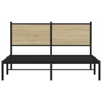 vidaXL Cadre de lit en métal sans matelas chêne sonoma 140x200 cm