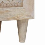 vidaXL Meuble TV Blanc 100 x 33 x 46 cm bois de manguier massif