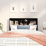 vidaXL Armoire de tête de lit Noir 120x19x103 5 cm