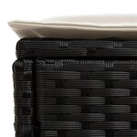 vidaXL Pouf de Jardin 2 Pièce Noir et Crème 38 x 38 x 45 cm Rotin PE