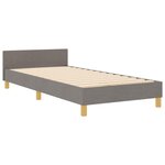 vidaXL Cadre de lit avec tête de lit Taupe 90 x 190 cm tissu