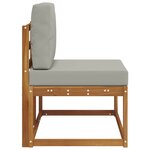 vidaXL Canapé d'extérieur en bout avec coussin Naturel 91 x 63 x 73 cm