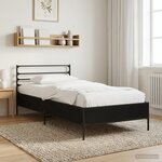 vidaXL Cadre de lit Chêne noir 80 x 200 cm Bois d'ingénierie
