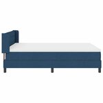 vidaXL Lit à ressorts avec matelas Bleu foncé 200 x 160 cm Polyester