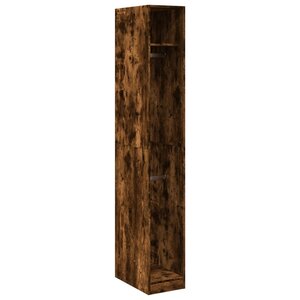 vidaXL Garde-robe chêne fumé 30x50x200 cm bois d'ingénierie