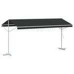 vidaXL Auvent autoportant Anthracite 5 x 3 m Polyester