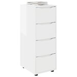 vidaXL Armoire de rangement Blanc brillant 40 x 48 x 105 cm