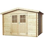 Abri de jardin en bois double pente falun 3 x 2.5 m