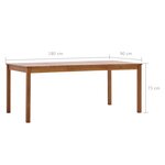 vidaXL Table à manger Marron miel 180x90x73 cm Bois de pin