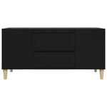 vidaXL Meuble TV Noir 102x44 5x50 cm Bois d'ingénierie