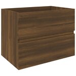 vidaXL Armoire d'évier Chêne marron 60x38 5x45 cm Bois d'ingénierie
