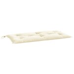 vidaXL Coussin de banc de jardin blanc crème 110x50x7 cm tissu oxford