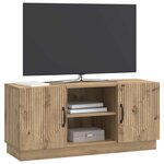 vidaXL Meuble TV 102 x 34 5 x 47 cm Chêne artisanal Bois d'ingénierie