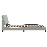 vidaXL Cadre de lit avec tête de lit Gris clair 140x190 cm Velours