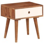 vidaXL Table de chevet Bois massif de Sesham 45 x 30 x 45 cm