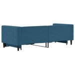 vidaXL Lit de jour avec lit gigogne bleu 80x200 cm velours