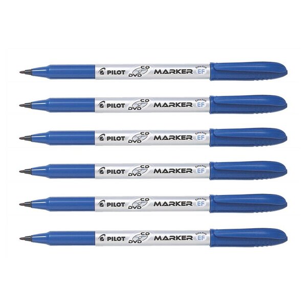 Marqueur CD-DVD Begreen Pointe Moyenne Bleu x 6 PILOT