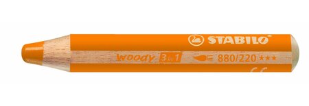 Crayon woody 3 en 1 extra large orange stabilo