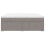 vidaXL Sommier à lattes de lit avec matelas Taupe 180x200 cm Tissu