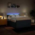 vidaXL Sommier à lattes de lit avec matelas Bleu 140x190 cm Tissu