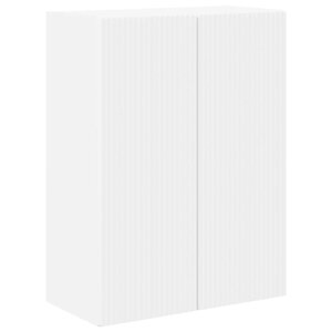 vidaXL Meuble TV mural Blanc 59 5 x 31 x 80 cm Bois d'ingénierie