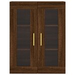 vidaXL Armoires murales 2 Pièces chêne marron bois d'ingénierie