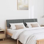 vidaXL Tête de lit capitonnée Gris foncé 160 cm Pin massif