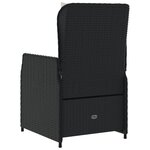 vidaXL Chaises inclinables de jardin lot de 2 noir résine tressée