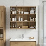 vidaXL Armoire Miroir de Salle de Bain Chêne artisan