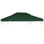 vidaXL Recouvrement de remplacement d'auvent 310 g/m² 3 x 4 m Vert