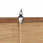 vidaXL Stores et Occultants avec des rideaux Marron Clair Bambou
