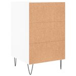 vidaXL Table de chevet blanc 40x40x66 cm bois d'ingénierie