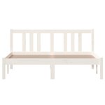 vidaXL Cadre de lit Blanc Bois massif 140x200 cm