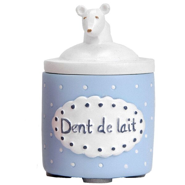 Petite boite à dents de lait bleue