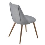 Lot de 2 chaises de salle à manger cuisine rembourrée en textile pieds métal siège fauteuil de salon 83 cm gris 03_0005731