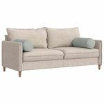 vidaXL Coussins d'accent 2 Pièces Gris clair Ø 25 x 70 cm