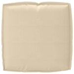 vidaXL Set de coussins de palette 2 Pièces Beige Tissu Oxford